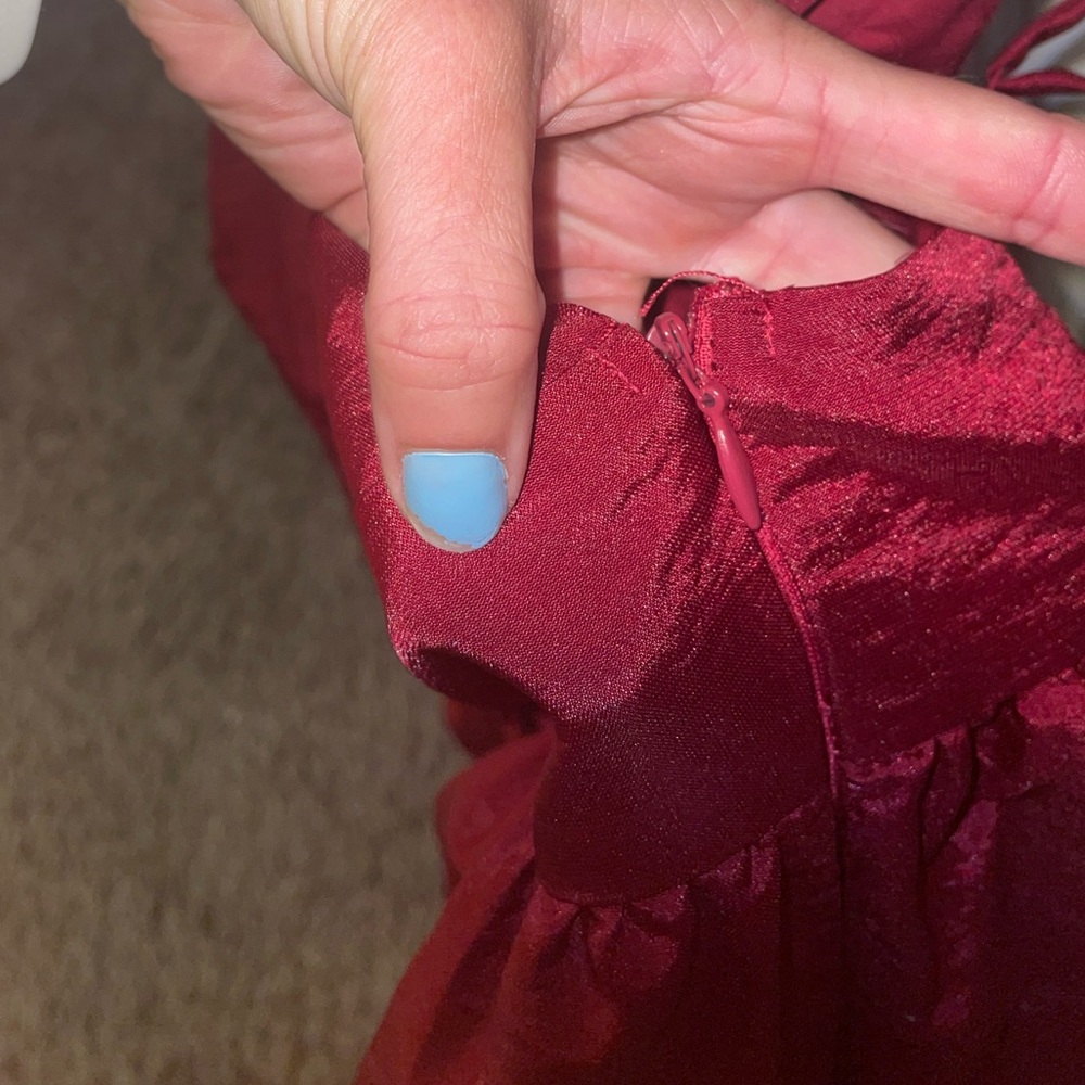 LuLu’s Burgundy Cocktail Dress - Picture 3 of 7
